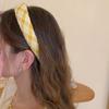 Diadema de ala ancha con diseño de cuadros y ala ancha para mujer, estilo nuevo de 2023