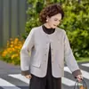 Jaqueta Feminina Elegante de Corte Justo para Primavera, Outono e Inverno 2026, Novo Casaco Versátil de Gola Redonda, Corte Amplo, Tamanho Plus