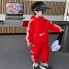 Traje de Doble Cremallera para Niño Primavera y Otoño Nueva Chaqueta Deportiva para Niños Conjunto de Dos Piezas para Niños Pequeños y Medianos Ropa Infantil de Exportación
