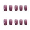 [Paquete] parche de uñas brillante de cabeza cuadrada mediana uña postiza producto terminado 24 piezas herramienta para usar uñas pieza de uña
