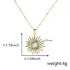 Joyería para Mujer con Microincrustaciones de Cobre de Venta Caliente Transfronteriza Hip-hop Personalidad Colgante de Gota de Aceite Flor de Sol Accesorios de Collar Elegantes