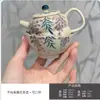 Conjunto de Chá Kung Fu Flor de Glicínia Pintado à Mão com Bule e Xícaras, Conjunto de Chá para Casa e Viagem com Bolsa de Pano, Um Bule e Duas Xícaras