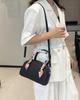 Bolsa de Ombro de Couro Bovino de Primeira Camada para Mulheres, Lenço de Seda Fashion Transfronteiriço, Bolsa Concha para Compras e Deslocamento de Estudantes, Versátil de Couro Genuíno Portátil Macia