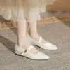 Jingang Hs50103 Zapatos Planos con Punta y Aumento Interior, Boca Baja, Novedad Primavera y Otoño 2025, Elegantes y Versátiles para Mujer