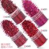Dark Red Laser Set Cross-Border 12 cores Mixed Nail Art Sequins Espumante em pó Nail Art Jewelry Drill Nail Sticker