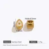 Acero Inoxidable Colorido Trébol de Cuatro Hojas Corazón Mariposa Cuentas Acrílicas Borde Dorado Accesorios para Manualidades DIY con Cuentas
