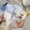 Calcetines Cálidos de Dibujos Animados de Media Pantorrilla para Casa Engrosados de Mink Cálidos Lindos Otoño e Invierno Forrados de Felpa para el Suelo Gruesos Calcetines para Dormir
