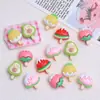 Mini Sorvete de Frutas Brinquedo Alimentício Desenho Animado Artesanal DIY Acessórios de Joias Cola de Creme Resina Pequenos Acessórios Materiais para Nail Art