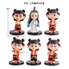 Celebridade da Internet Decorações de Bolo para Assar Figura do Terceiro Príncipe Nezha Fita Vermelha Inserida Roda do Vento e do Fogo Decoração de Festa de Aniversário