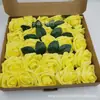 Fábrica en stock caja de regalo rosas de simulación 8cm25 caja de regalo de rosas para el Día de San Valentín flores de espuma de PE