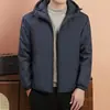 Sencillo, elegante, clásico, versátil, reversible, 50% lana, relleno de 10% seda de morera, con capucha, ligero, cálido, unisex