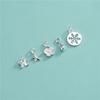 Colgante de Mariposa Pequeña Seiko de Plata Esterlina S925 Estrella de Cinco Puntas Gota de Agua Colgante de Flor DIY Accesorios para Pulsera de Perlas