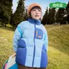 Chamarra de plumas KK Tree para niños y niñas, ropa de invierno, resistente al agua, a prueba de viento, engrosada, abrigo cálido, plumón de pato blanco, desmontable, estilo corto