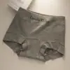 Roupa Íntima Feminina 100% Algodão 7A Antibacteriana Malha Toda em Algodão Cintura Média Confortável Respirável Boxer Roupa Íntima de Segurança Feminina para Esportes