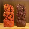 Adornos de Cinco Bendiciones Tallados en Madera de Palo de Rosa Madera Maciza Calabaza Grande Decoración para el Hogar Inauguración de la Casa Artesanía en Madera Regalos