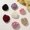 Estilo suave satén capullo de rosa tridimensional DIY vintage lujo ligero alta gama accesorios para vestidos broche materiales para accesorios de cabello
