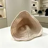 Novo chapéu de malha liso, versátil e simples, chapéu balde feminino fino de outono e inverno com trama vazada, fábrica de chapéus balde quentes