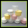 Frasco de creme transparente 20g Frasco redondo de PP Frasco secundário para cosméticos Frasco pequeno para amostra de teste Frasco para pomada