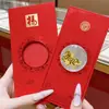 Oro Puro 999 Princesa Por Favor Hazte Rico Pegatina para Teléfono Móvil Sobre Rojo Parche Dorado Palabras Auspiciosas Tarjeta Dorada Tocar Sobre Rojo Saludos de Año Nuevo