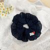 Faixa de Cabelo Ruffled de Bolinhas Retro, Gentil Elegante, Faixa Grande, Cordão de Cabelo com Botão de Coração, Acessórios de Cabelo para Mulheres