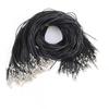 Colar Estendido de Cordão Encerado Coreano de 1,5mm Acessórios de Joalheria DIY Colar com Pingente Corrente para Clavícula Fecho Lagosta Gargantilha