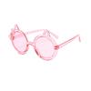 2024 Nuevas gafas de sol bicolores de una pieza para niña, gafas de moda con orejas de caramelo, gafas de sol de color caramelo de dibujos animados