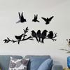 JM1090 Pegatinas de espejo acrílico autoadhesivas de pájaro 3D de 2 mm para decoración del hogar