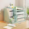 Organizador de arquivos, estante de mesa, suporte de livros para mesa de estudante, prateleira de armazenamento, porta-livros para mesa de escritório, dispositivo de fixação de livros