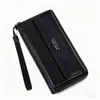 Carteira Masculina Transfronteiriça Pu Multi-Slots para Cartão Casual Longa Nova Bolsa de Mão de Grande Capacidade Porta-Moedas para Celular para Homens
