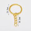 Llavero de múltiples especificaciones más cadena llavero de hierro anillo plano accesorios más 4 cadenas accesorios de joyería DIY
