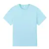 Camiseta de malha de algodão puro de manga curta 170g, camiseta de trabalho masculina com estampa personalizada e gola redonda, camisa publicitária solta com estampa digital direta