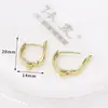 Cobre banhado a ouro 18K verdadeiro redondo em forma de D Ear Buckle 14K Gold Color Preservation Ear Ring DIY Handmade Earrings Pingente Jóias Acessórios