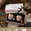 Caixa de Presente para Caneca de Cerâmica, Caneca de Café Fofa, Caneca de Casal, Presente de Casamento de Alto Padrão, Presente Personalizável