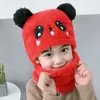 Chapéu infantil de inverno meninos e meninas chapéu quente cachecol chapéu tudo-em-um bebê quente à prova de vento proteção facial e auditiva