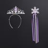 Accesorios para el Cabello de Elsa Máscara Plástico Corona para Niños Varita Mágica Polizón Guantes Corona de Cristal Muñeca de Princesa Aletas