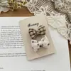 Nuevo Pasador de Pelo de Cuadros Florales con Lazo Accesorios para el Cabello para Niños Combinación Perfecta Flequillo Lateral Tocado para Niña Pasador Pinza de Pato