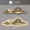 Nueva Pintura Decorativa para Sala de Estar Estilo Chino con Iluminación LED, Pared de Fondo Atmosférica para Sofá, Mural de Luz Paisajística para Oficina