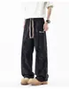 Pantalones Largos de Pierna Ancha Estilo Hong Kong Pantalones Casuales de Moda para Hombre Primavera y Verano Pantalones Deportivos Sueltos de Pierna Recta con Estampado Tie-Dye Genial para Niños
