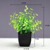 Venda quente transfronteiriça Simulação de planta Planta falsa Planta verde Decoração interna e externa Simulação de eucalipto em vaso de plástico Planta pequena em vaso