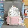 Mochila Ins de Estilo Coreano Nueva y Linda de Dibujos Animados para Mujer, Mochila Escolar para Estudiantes con Gran Capacidad y Graffiti Lindo, Mochila Dulce para Mujer