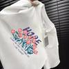 Camiseta de Manga Corta con Estampado de Flores Algodón para Mujer Popular Verano Holgada para Fondo Estilo Coreano Dulce Cuello Redondo Top Camiseta de Algodón