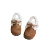 Zapatos Birkenstock para Niñas con Forro de Felpa Estilo Coreano Invierno 2025 Nuevos Zapatos Peludos para Niños Zapatos Versátiles tipo Gorro para Niñas Zapatos de Dos Algodones