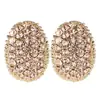 Pendientes coreanos de lujo, pendientes de botón de plata de moda para mujer, cierres de oreja elegantes, pendientes sencillos de oruga con diamantes completos