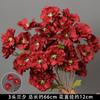 Flor de simulación roja flor de fila guía de camino de boda material flor techo decoración arte floral flor falsa rojo vino flor de boda