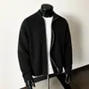 Otoño/Invierno 2026 Nuevo Cárdigan de Punto Retro Americano con Doble Cremallera y Cuello Alto Chaqueta Suéter Cálido Casual para Hombre