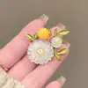 Broche Floral Europeu e Americano Transfronteiriço, Decoração de Casaco Vintage Floral de Alto Padrão, Corsage, Alfinete de Fixação Anti-Exposição