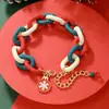Pulseras Navideñas Transfronterizas, Cascabeles, Adornos de Mano de Perlas, Colgantes de Copo de Nieve y Ciervo, Accesorios Festivos Navideños, Pulseras de Navidad