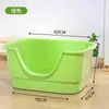 Caja de Arena para Gatos Extra Grande Antisalpicaduras Inodoro para Gatos a Prueba de Olores Caja de Arena para Gatos Enorme Arenero Abierto Compañero de Arena para Gatos