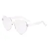 Gafas de Sol de Color Gelatina Transparente con Forma de Corazón de Amor, Corazón de Melocotón, Llama, Estrella de Cinco Puntas, Gafas de Sol de una Sola Pieza