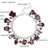 Películas de terror europeas y americanas transfronterizas para la noche de Navidad calavera diy pulsera de metal con colgante al por mayor